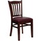 Emma and Oliver Vertical Slat Back Wooden Restaurant Dining Chair